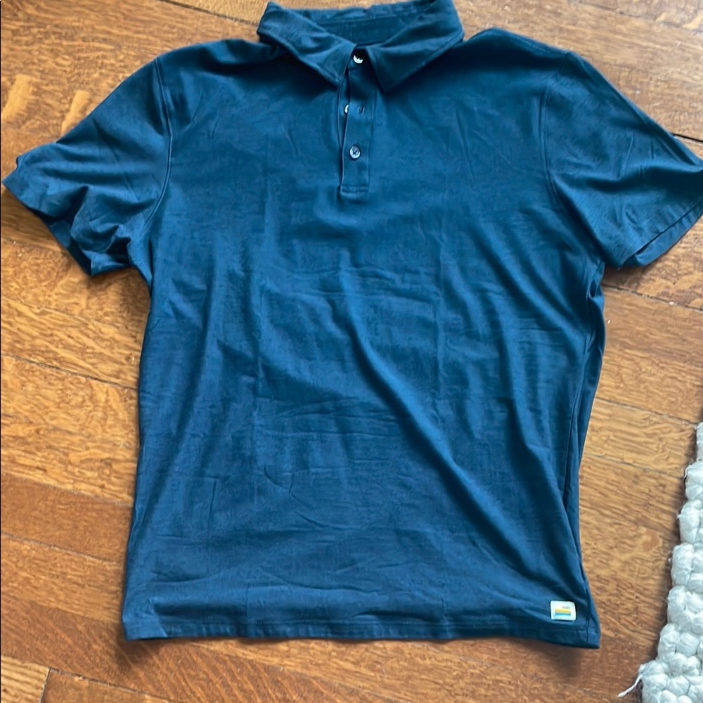 Lululemon Athletica Blue Polo Shirt Classic Style